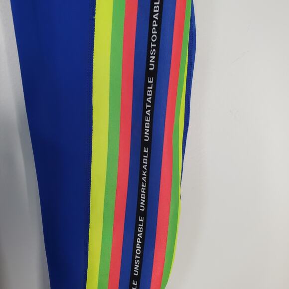 Zumba For Zumba Lovers High Waisted Ankle Leggings Surfs Up Blue Size Medium - Picture 8 of 13